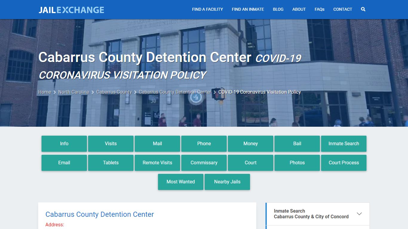 Cabarrus County Detention Center - Jail Exchange